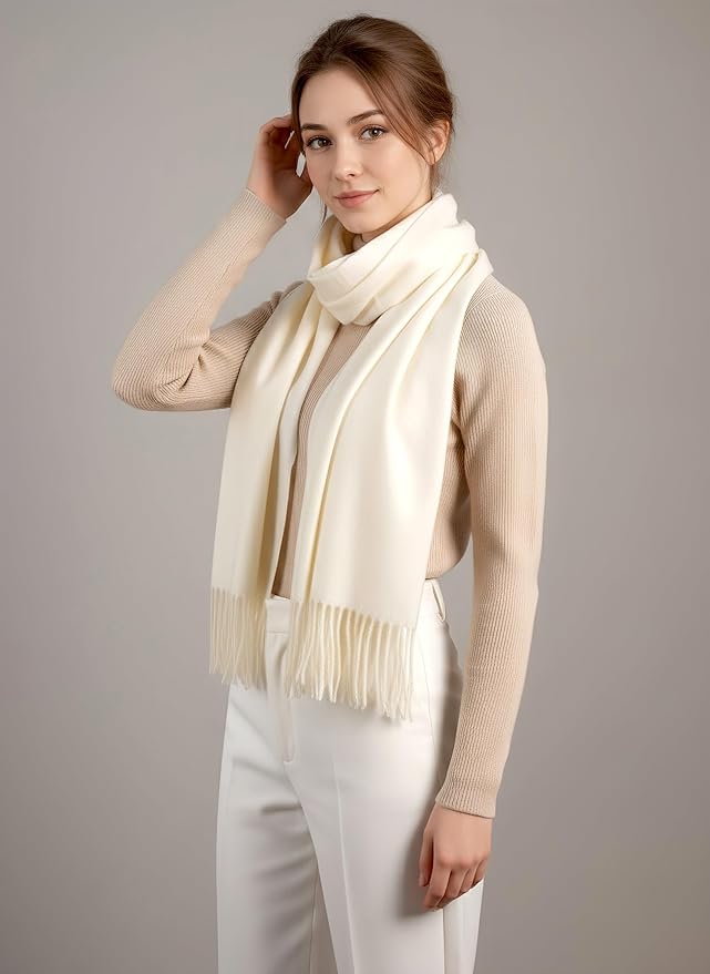 Achillea Warm Cashmere-Feel Winter Scarf – Pashmina Shawl Wrap, Blanket Scarf for Daily Wear, Travel & Cold Weather
