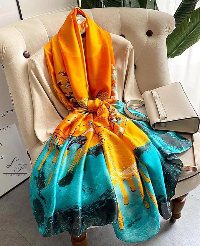 Hioyiwse Shawl Scarf For Women Lightweight Scarves Floral Pattern Formal Evening Dressesformal Shawl Summer Wraps