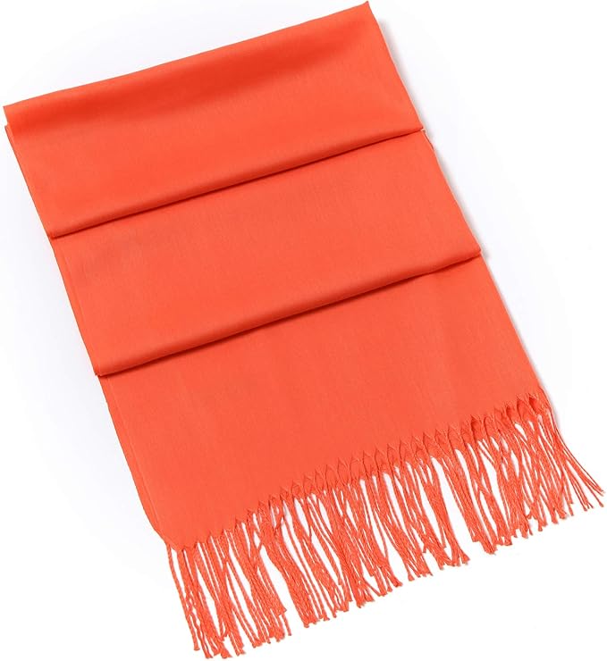 Cindy & Wendy Pashmina Shawls and Wraps Large Scarfs for Women Wedding Party Bridal Long Fashion Solid Shawl Wrap Fringes
