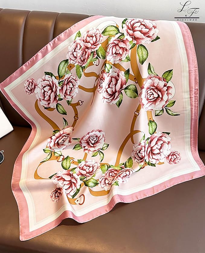 Hioyiwse Satin Bandanas Head Scarf For Women Hair Scarves Accessories Lightweight Fashion Wrap Neck Silk Sleeping Headscarf