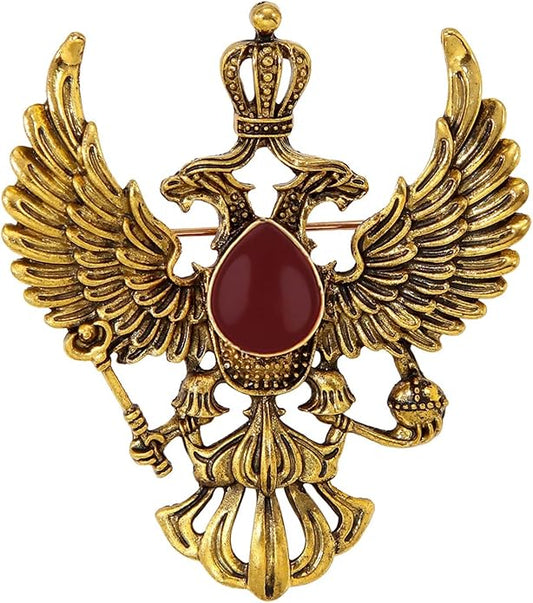 HETICA Vintage Animal Dragon Skull Wolf Crown Lion Brooch for Men Women Suit Tie Dress Lapel Pin Fashion Jewelry