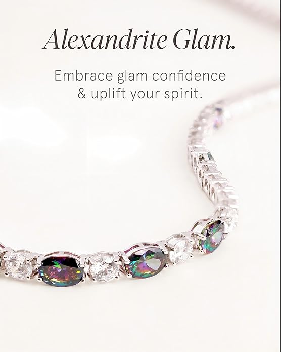 FANCIME Birthstone Tennis Bracelets Sterling Silver Bolo Tennis Bracelets Charm Fine Jewelry Birthday Gifts for Women Mom Wife Her