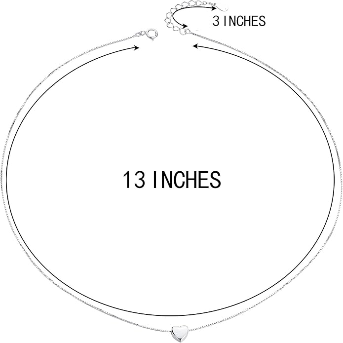 S925 Sterling Silver Choker Short Dainty Necklace for Women Jewelry