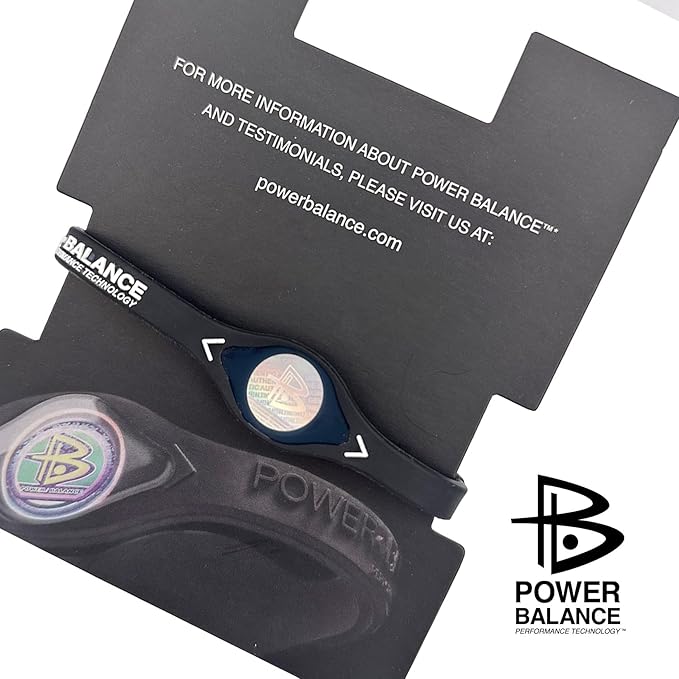 Power Balance The Original Genuine Performance Wristband, Silicone Rubber Wristbands Bracelets Sports Bracelet Wristband for Men Women, Power Bangles, Safe Waterproof Lightweight Durable