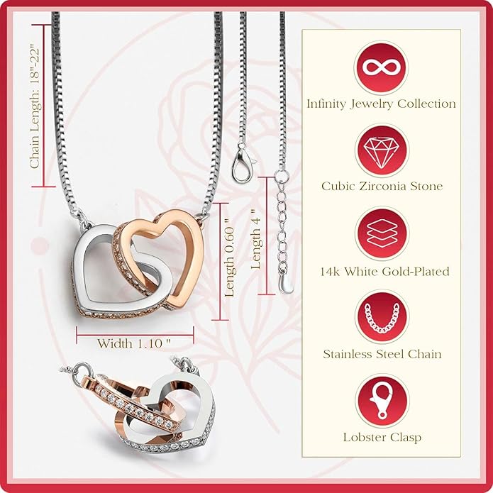 Larvincy To My Daughter Necklace From Dad With Heartfelt Message & Elegant Box, Gifts For Daughter From Father, Beautiful Jewelry Gift From Love Daddy On Graduation, Birthday, Wedding, Christmas