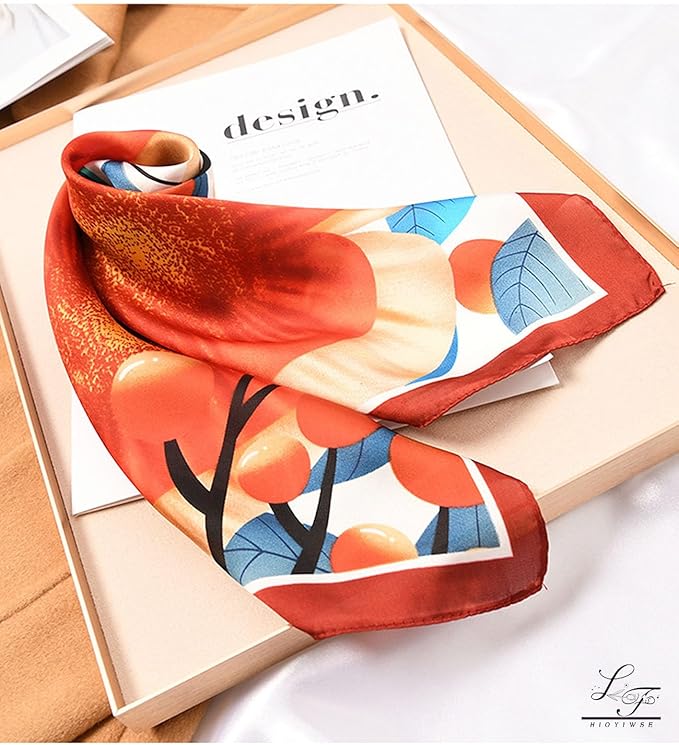 Hioyiwse Satin Bandanas Head Scarf For Women Hair Scarves Accessories Lightweight Fashion Wrap Neck Silk Sleeping Headscarf