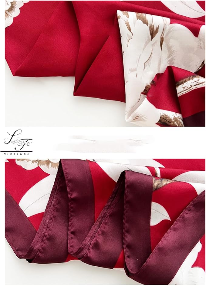 Hioyiwse Satin Bandanas Head Scarf For Women Hair Scarves Accessories Lightweight Fashion Wrap Neck Silk Sleeping Headscarf