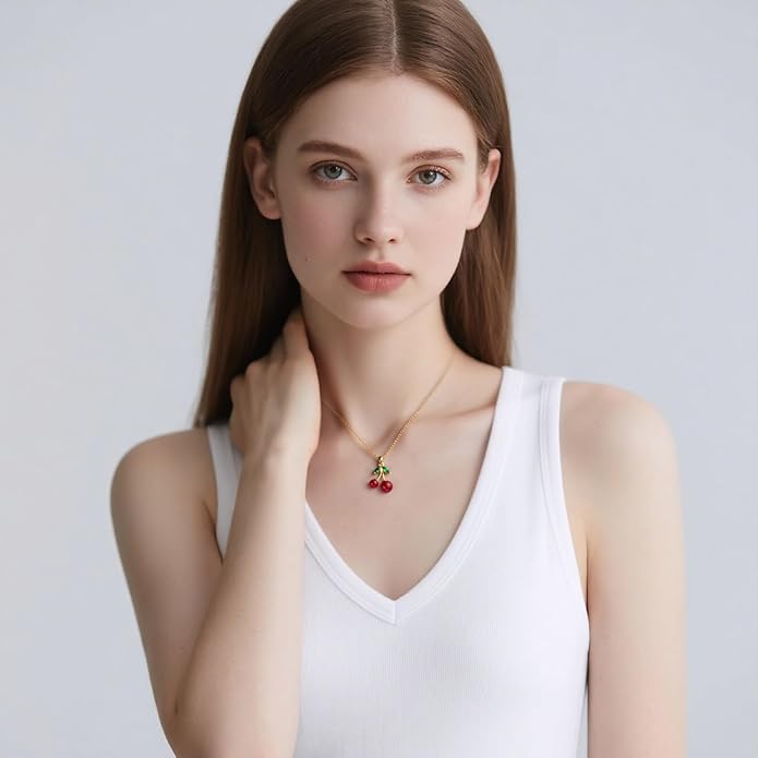 18k Gold Plated Necklace for Women Trendy Dainty Charm Evil eye Italian horn hummingbird starfish seashell bow elephant snake butterfly ladybug PendentMinimalist Delicate Jewelry for Women