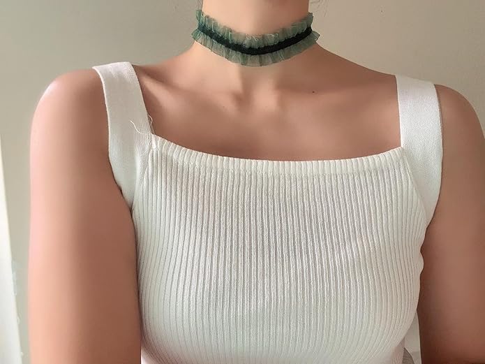 MOMOCAT Lace Choker Necklace for Women Bridal 90s Gothic Tatoo Choker Collar Kawaii Chocker Necklace Flower Ribbon Lolita Accessories