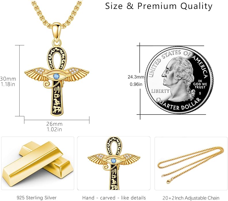 YEESIA Cross Necklace for Men Women 925 Sterling Silver Christian Pendant Religious Jewelry Gift for Men Women.