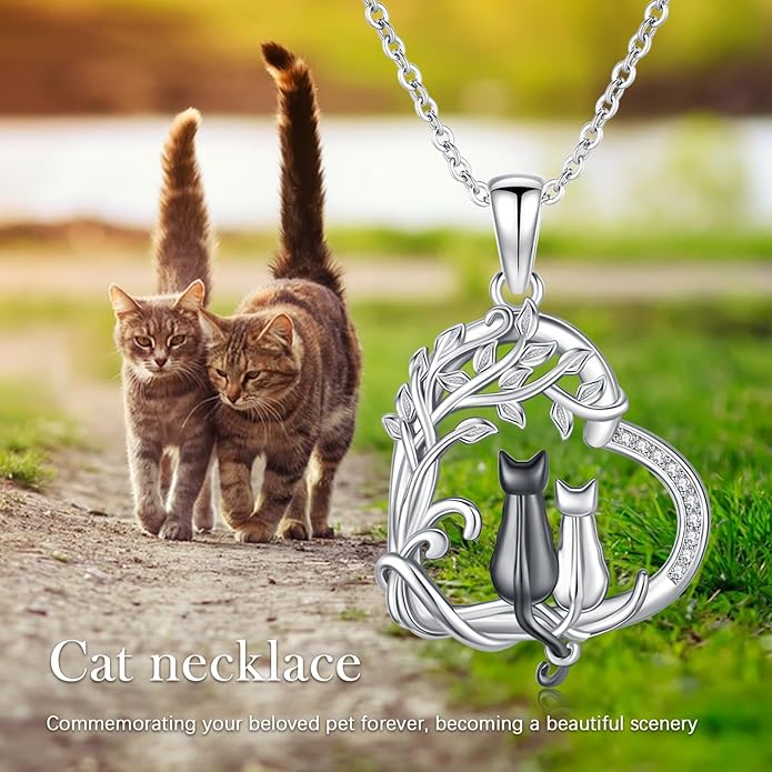 Dog Cat Necklace Pendant 925 Sterling Silver Pet Jewelry Gifts for Women