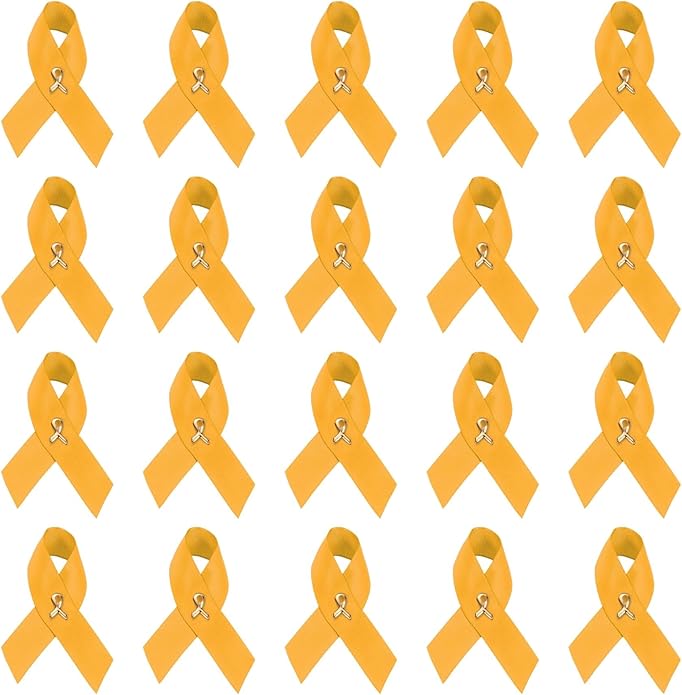 1/2/5/10/25/50/100pcs Satin Awareness Ribbon Pins (Pick your color), for Cancer & Disease Awareness, Bulk Quantities for Fundraising, Events, Gift Giving