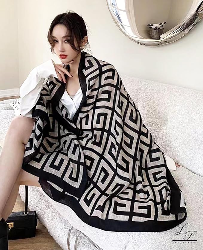 Hioyiwse Shawl Scarf For Women Lightweight Scarves Floral Pattern Formal Evening Dressesformal Shawl Summer Wraps