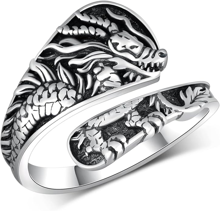 Spoon Rings for Women 925 Sterling Silver Mushroom/Phoenix/Snake/Cardinal/Octopus/Tree of Life/Sunflower/Highland Cow/Dragonfly/Dragon/Horse/Sea Turtle/Frog Rings