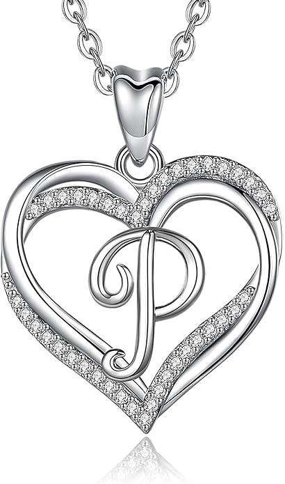 INFUSEU Unique Initial Necklaces for Women Girls Small Heart Letter Jewelry, Meaningful Personalized Gifts