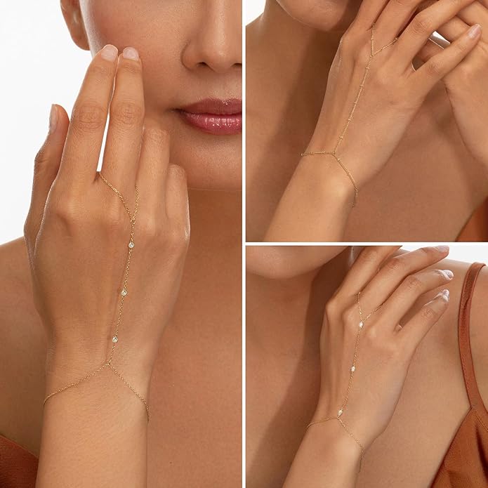 adoyi Gold Bracelets for Women, 14K Gold Plated Stackable Bracelet Stack Set Adjustable Charm Paperclip Chain Cuban Link Layered Waterproof Jewelry Sets Gifts for Womens 6.0/6.8/7.2"