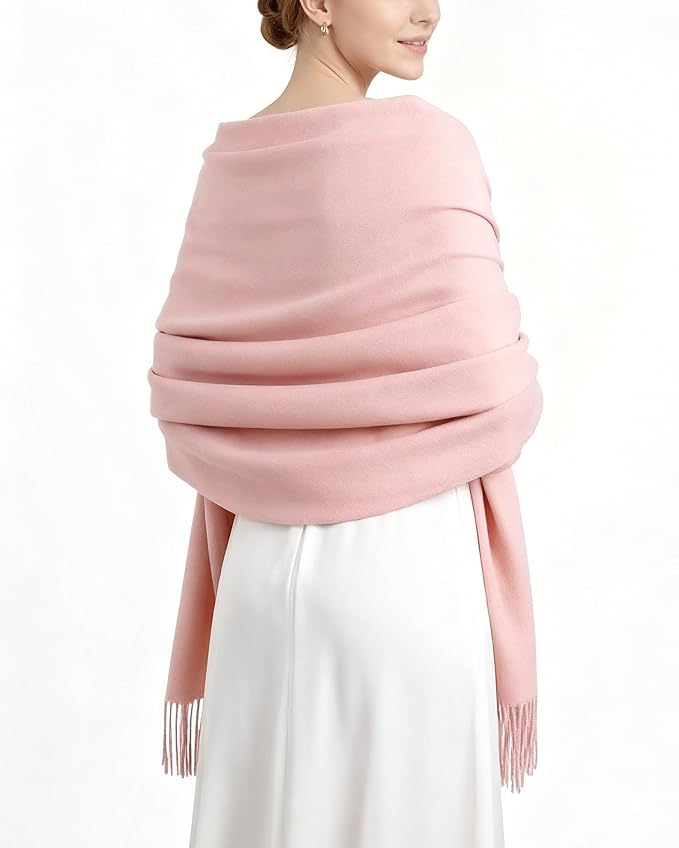 Achillea Warm Cashmere-Feel Winter Scarf – Pashmina Shawl Wrap, Blanket Scarf for Daily Wear, Travel & Cold Weather