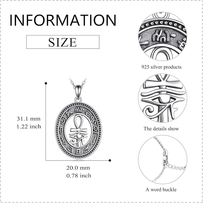 VONALA Silver Evil Eye Necklace for Women Hamsa Fatima Necklace Hamsa Hand Jewelry Gifts for Men