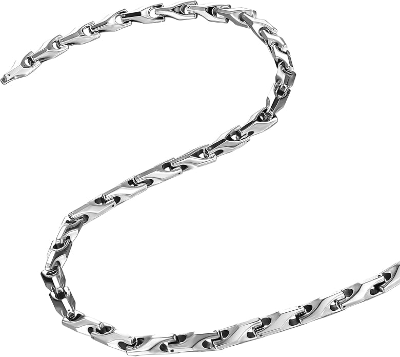 Urban Jewelry Astro Snake 18K Gold plated/Stainless steel Men's Heavy Weight Tungsten Carbide Base Link Necklace Chain