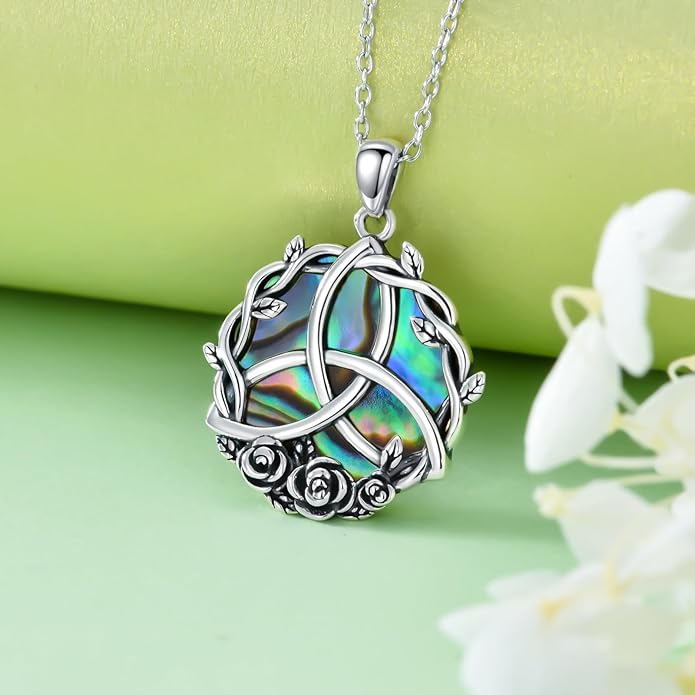 Seiyang 925 Sterling Silver Mustard Seed/Cross/Star of David/Triquetra Trinity Knot/Celtic/Claddagh Necklace Christian/Irish Jewelry Gifts for Women Mom Her