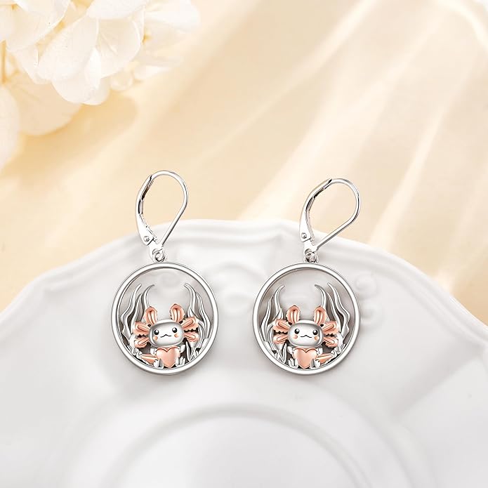 Animal Earrings 925 Sterling Silver Dangle Earrings Leverback Earrings Animal Jewelry for Women