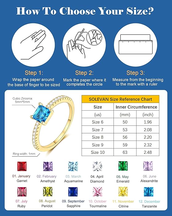 SOLEVAN Birthstone Gold Rings for Women Non Tarnish 14K Gold Plated Stackable Cubic Zirconia Thumb Rings Dainty Cute Emerald Eternity Band Pinky Ring Engagement Wedding Promise Rings Jewelry Gifts