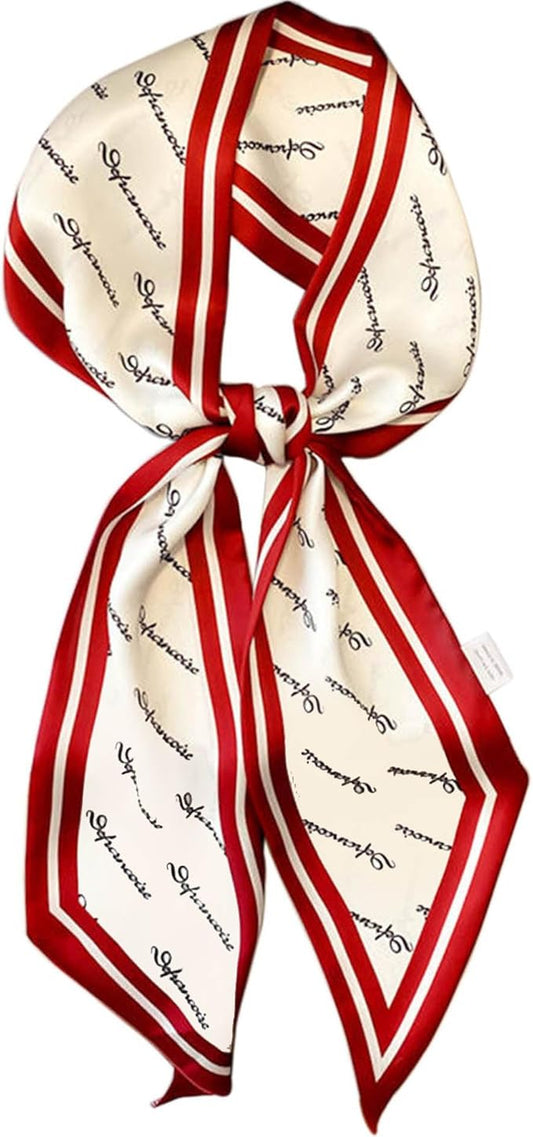 kcctoo 59" Mulberry Silk Like Head Scarf Women's Fashion Square Neck Satin Scarfs for Bag Hair Scarves Gift 59 * 5.9”
