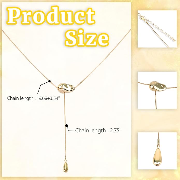 Irregular Y2k Long Y-shaped Necklace with Zircon Inlaid Sparkling Brick Tassel Pendant Double-Layer Chain High-end Fashion Accessory Women's