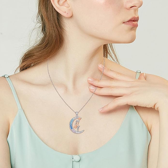 Soccer/Basketball/Gymnastics/Swimming/Ballet/Running/Golf/hockey Necklace 925 Sterling Silver Sport Jewelry Birthday Christmas Gifts for Women