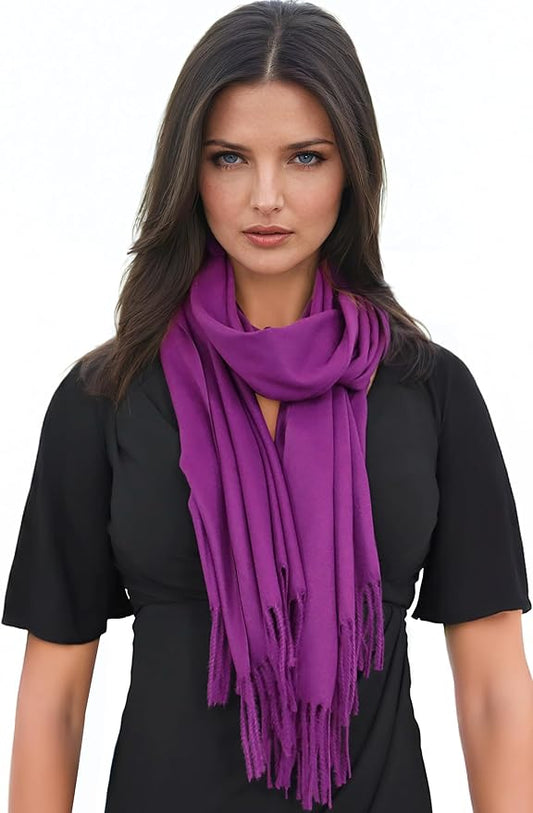 Ocomfly 100% Pashmina Scarf for Women - Premium Womens Scarves - Gift Boxed - Shawls or Wraps - Ultra Soft and Warm