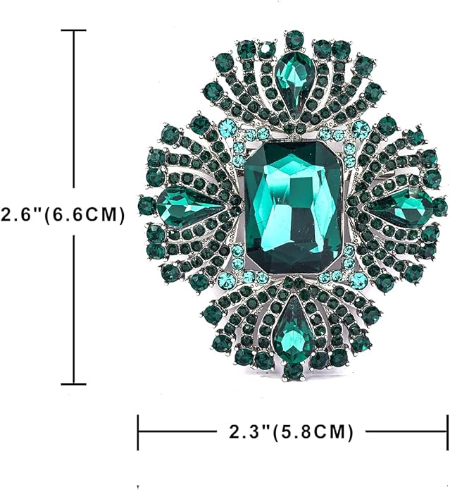 YOQUCOL Vintage Austrian Crystal Rhinestone Flowers Shaped Brooch Pin for Women Girls Lapel Pin for Sweater,Coat Dress Accessories