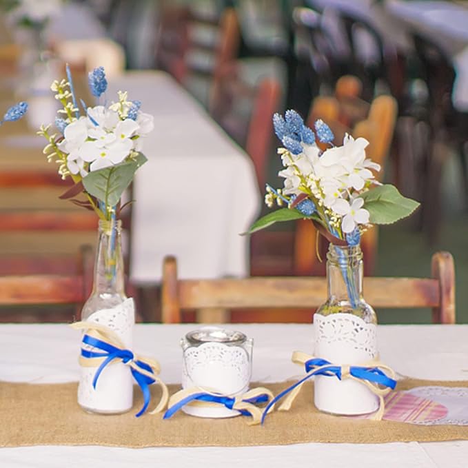 LEEQE Double Face Royal Blue Satin Ribbon 1/2 inch X 50 Yards Polyester Royal Blue Ribbon for Gift Wrapping Very Suitable for Weddings Party Invitation Decorations and More