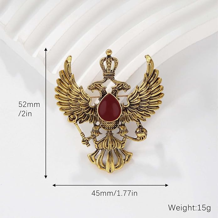 HETICA Vintage Animal Dragon Skull Wolf Crown Lion Brooch for Men Women Suit Tie Dress Lapel Pin Fashion Jewelry