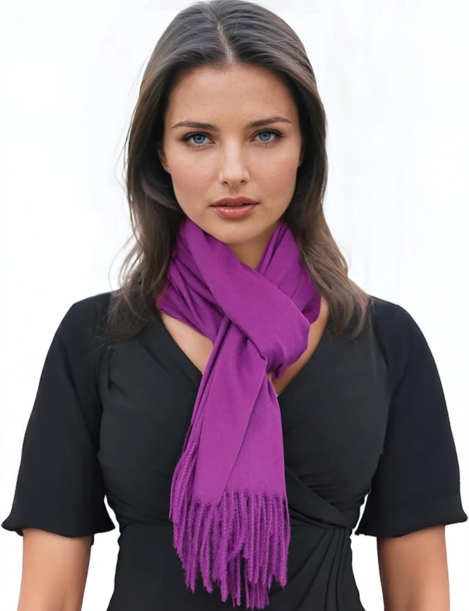 Ocomfly 100% Pashmina Scarf for Women - Premium Womens Scarves - Gift Boxed - Shawls or Wraps - Ultra Soft and Warm