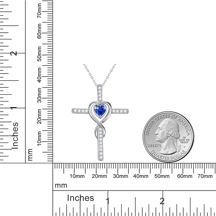 Dorella Love Infinity Christmas Jewelry for Women Birthday Gifts Wife Mom December January Birthstones Blue Topaz Garnet and More Stones Jewelry 925 Sterling Silver