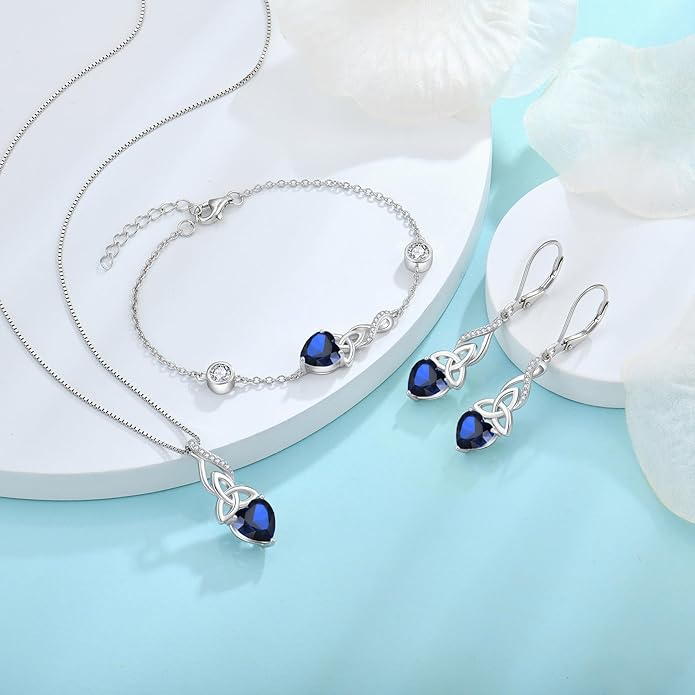 Infinity Celtic Knot Bracelet 925 Sterling Silver Birthstone Bracelet Irish Jewelry Gifts for Women