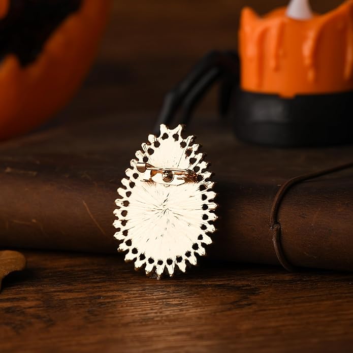 RareLove Vintage Blue Rhinestone Alloy Metal Teardrop Brooch For Women