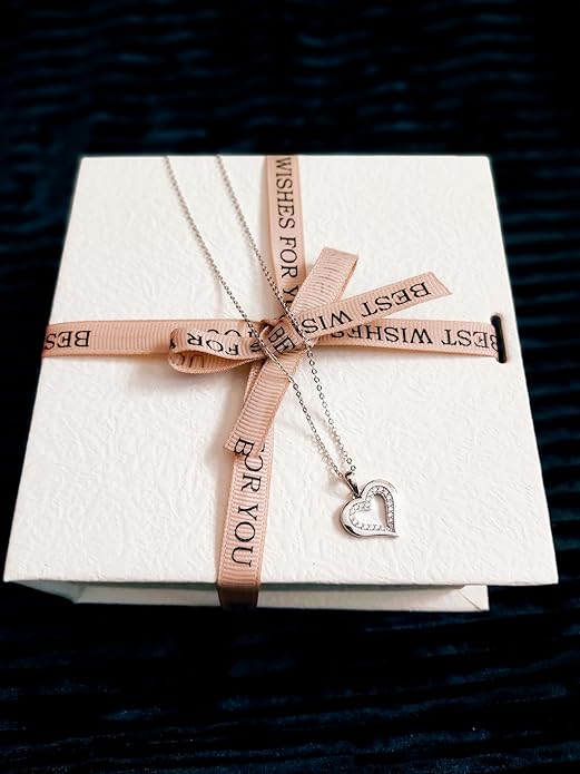 925 Sterling Silver Heart Pendant Necklace for Women – Dainty Love Pendant, Elegant Minimalist Jewelry Gift for Her, Valentine’s Day, Birthday or Anniversary, 20” Chain, Romantic Silver Charm