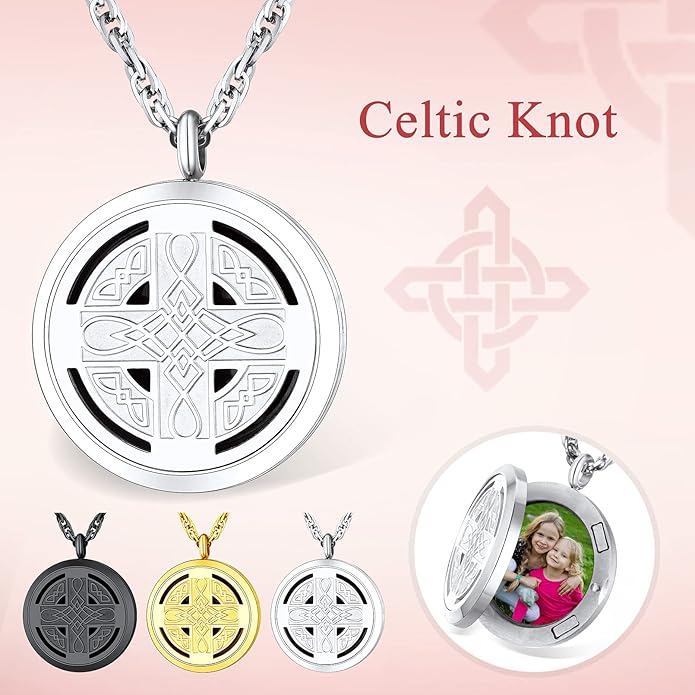 Supcare Locket Necklace That Holds Pictures-Engraved Photo Pendant Custom Jewellery Gifts for Men Women (with Jewellery Gift Box)