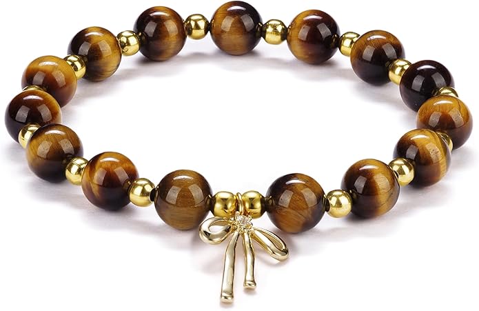 Beads Bow Charm Bracelet for Women Flower Vintage Bracelet Handmade Stretch Beaded Dainty Romantic Jewelry Gifts