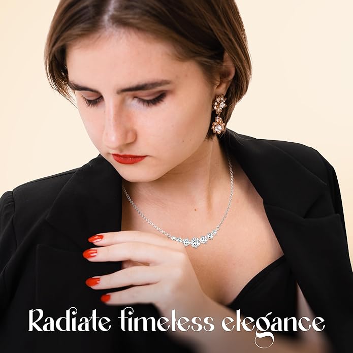 Moissanite Pendant Necklace, 2.3–3 Carat, Perfect Christmas, Holiday, Anniversary, Birthday Gift, Sparkling Jewelry Gift for Women, Hypoallergenic, Skin-friendly, 925 Sterling Silver
