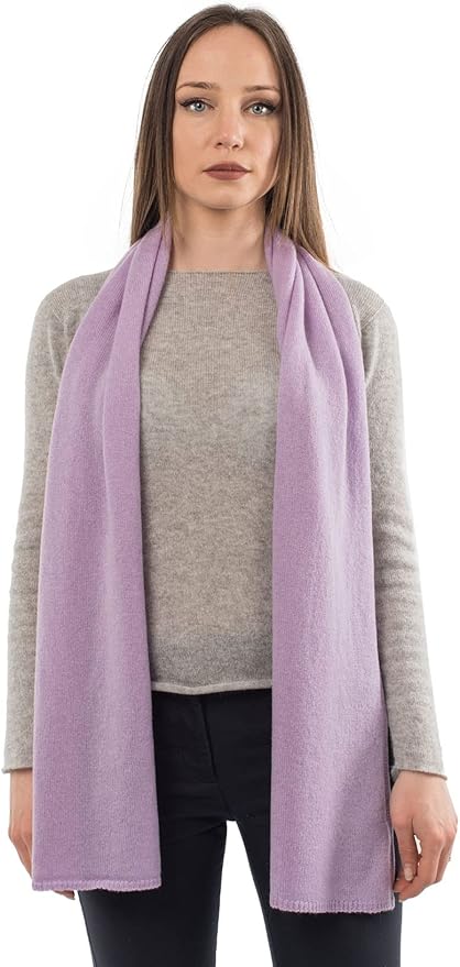 Dalle Piane Cashmere - 100% Cashmere Classic Scarf - Made in Italy - Neck Warmer (12" x 63") - Luxury Gift