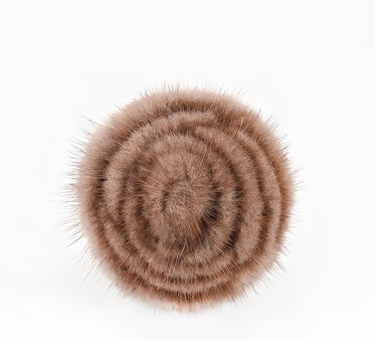 Elegant Mink Fur Red Rose Brooch 3D Real Fur Pin for Womens Girls Floral Brooch Clothing Bag Scarf Decoration Shawl Pins Jewerly