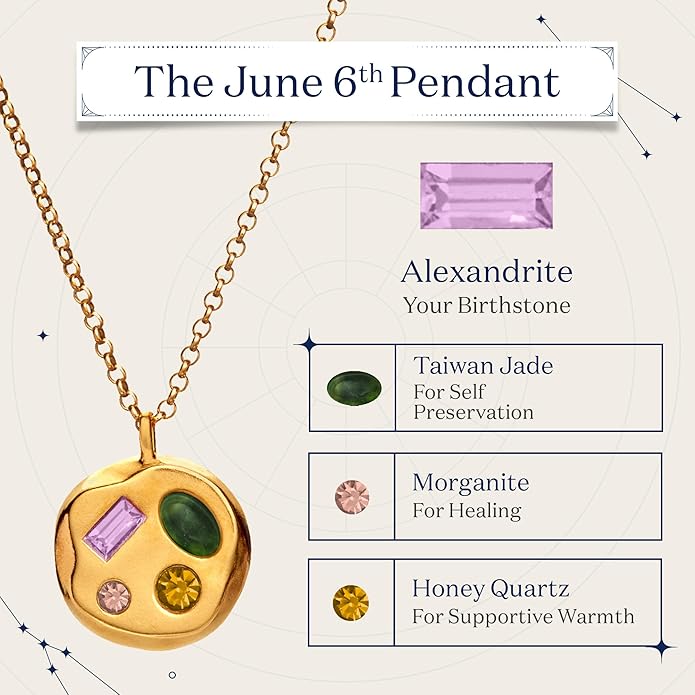 Birthdate 14k Gold Necklace for Women - 16-20in Adjustable 14 Karat Gold Chain with Lobster Clasp - Cadenas de Oro 14k Puro Para Mujer, Ladies Jewelry Birthstone