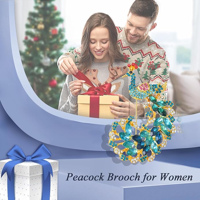 18K Gold Brooch Rhinestone Animal Brooch Pin Elegant Lapel Pin Wedding Jewelry Christmas Gift Dress Accessories for Women