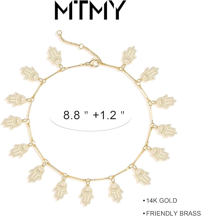 MTMY Gold Anklets for Women 14K Gold Plated Tiny Bead Anklet Colorful Tassel Foot Chain Dainty Adjustable Cute Summer Beach Boho Anklets Jewelry Gift