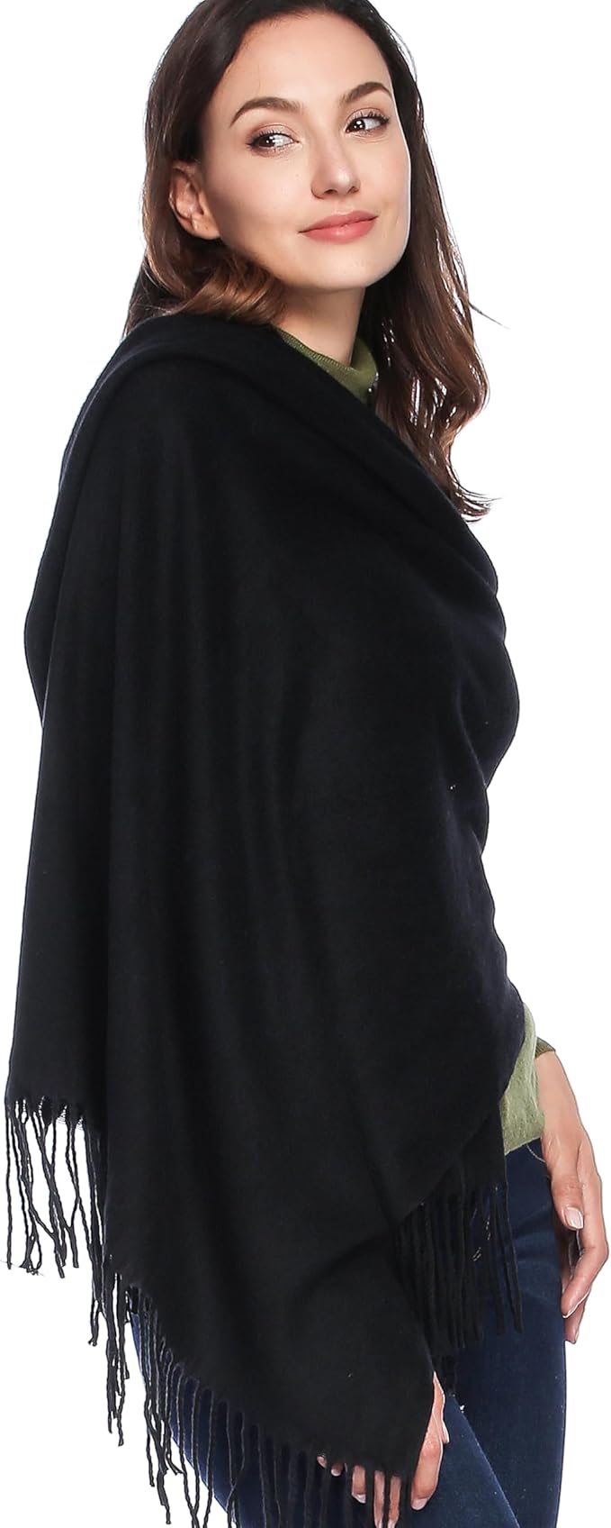HOYAYO Extra Large Thick Pashmina Shawl Wraps - Wool Soft Winter Warm Scarves Travel Blanket for Women