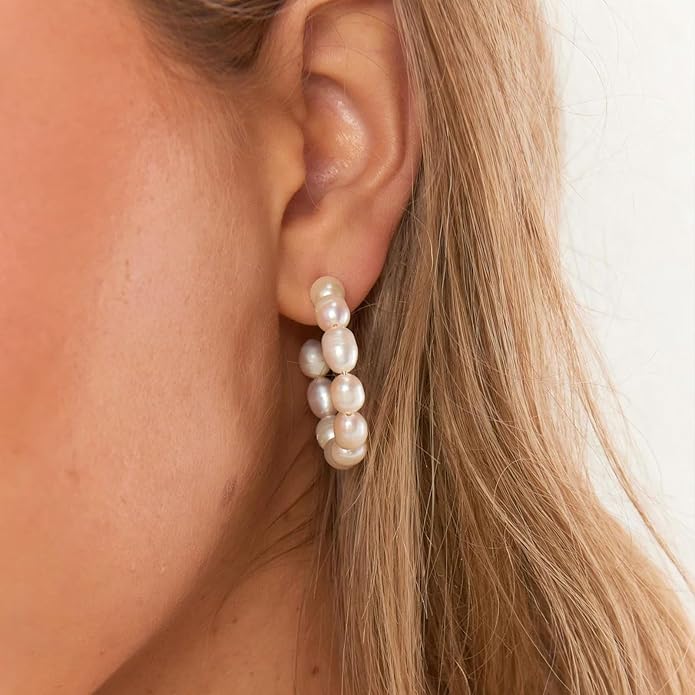 24 Pairs Chunky Gold Hoop Earrings Set for Women, Hypoallergenic Fashion Statement Hoops Earrings Pack Assorted Small Big Twisted Hoop Jewelry for Gift