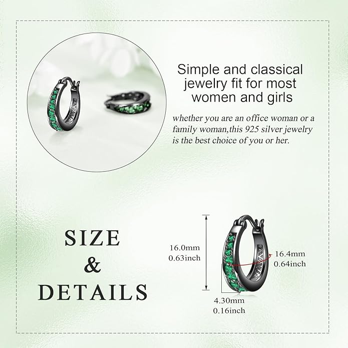 Sterling Silver Hoop Earrings Small Hoop Sun/Leaf/Triangle Huggie Earrings for Women Hypoallergenic