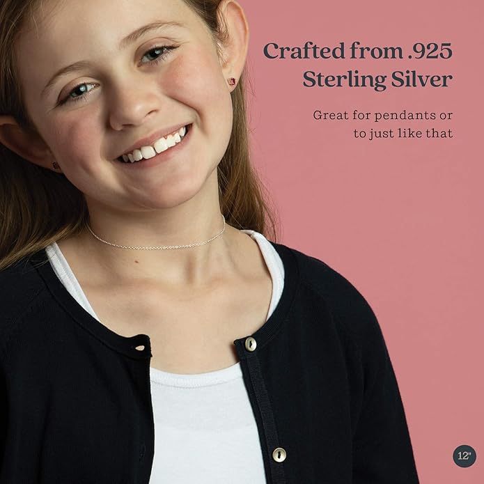 KEZEF 1mm 925 Sterling Silver Necklace for Women | 16-36 inch long Silver, 18k Gold, Rose Gold Necklaces for Women - Made In Italy Real Cable Chain Jewelry | Dainty cadena de plata s925 para mujer